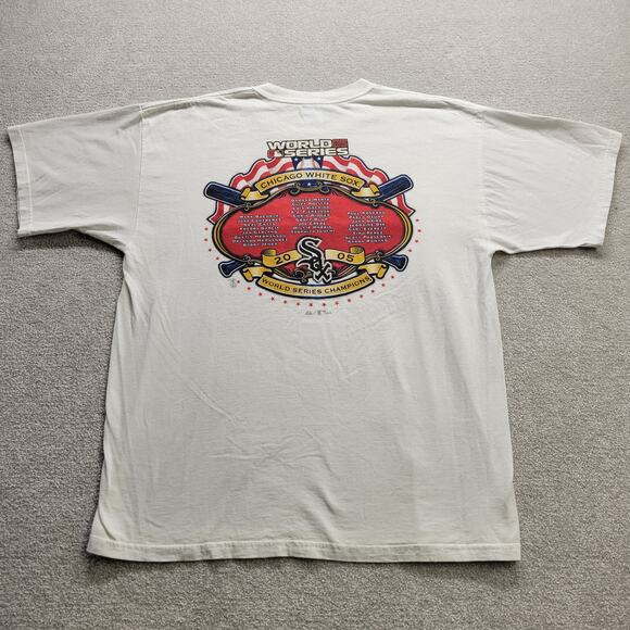 Vintage Gildan Chicago White Sox 05 World Series Championship Shirt Mens Size XL - Picture 2 of 7